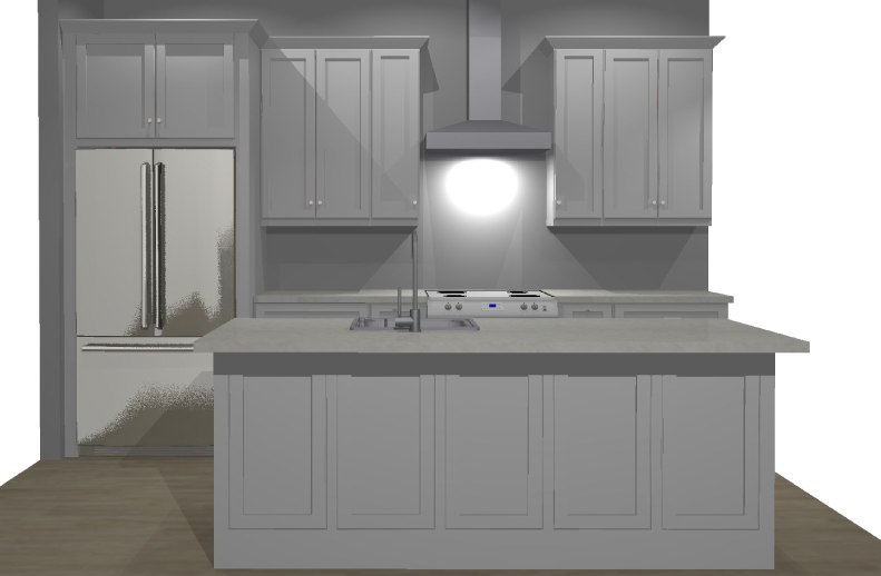 Kitchen Rendering – K20-F-FS – Craft + Main Cabinetry